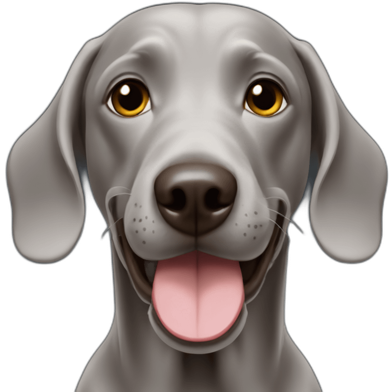 weimaraner happy face emoji