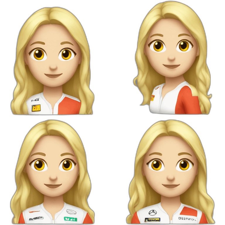 Blonde girl formula one emoji