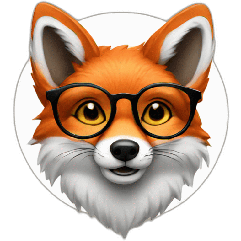 Fox in glasses emoji