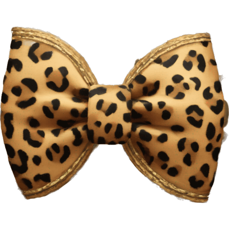 Leopard print bow  emoji