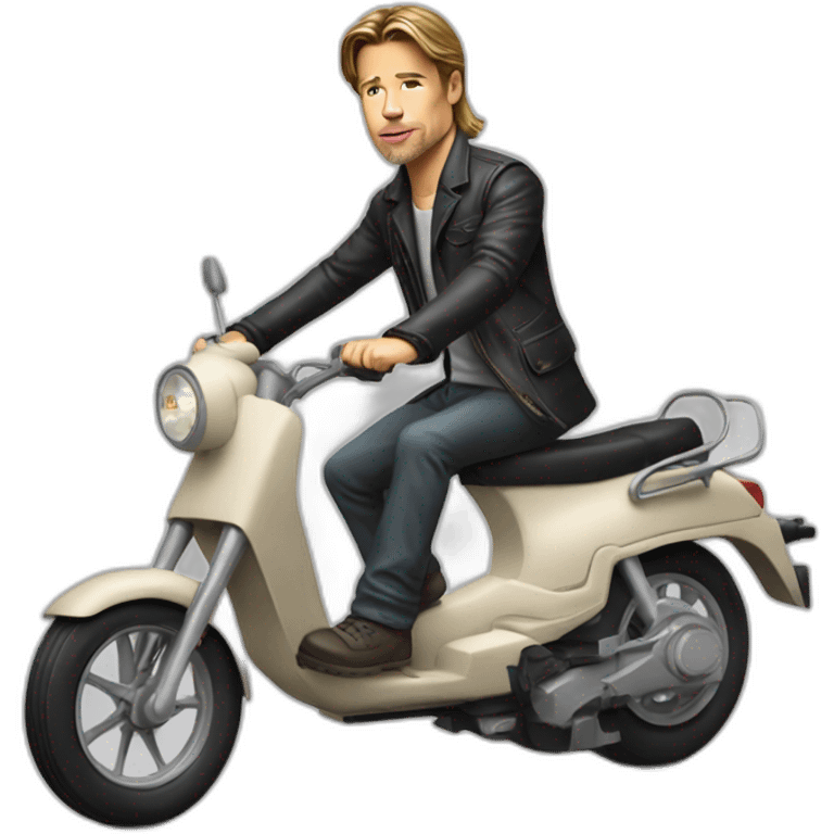 brad pitt sur une mobylette emoji