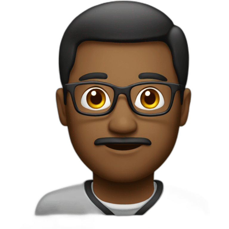 Computer expert black emoji