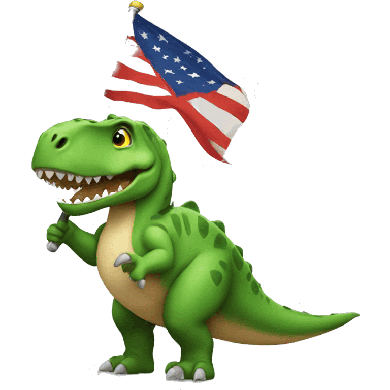 dinosaur holding Acre flag emoji