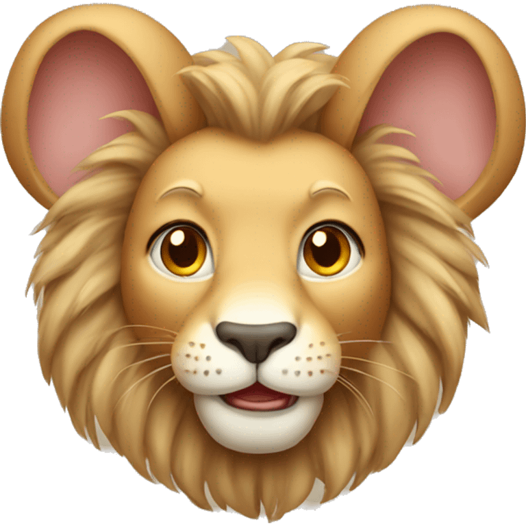 tan lion head bunny emoji