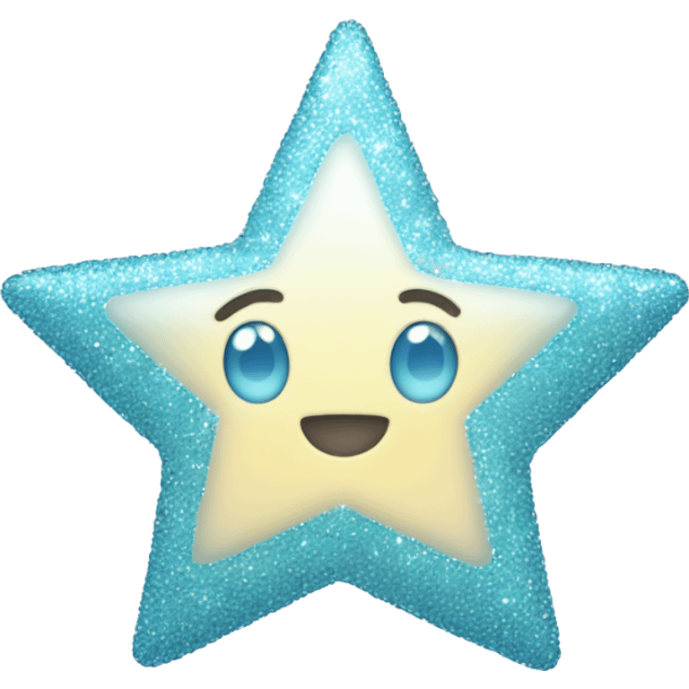 Pastel blue star sparkle emoji