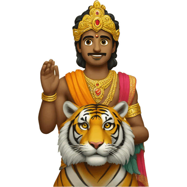 Lord murugan with tiger  emoji