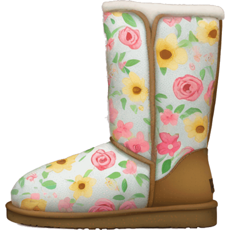 floral patterned uggs emoji