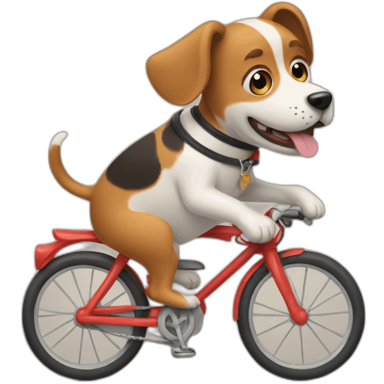 Dog riding a bike emoji