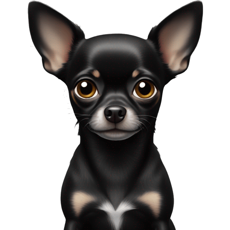 Black chihuahua sitting  emoji