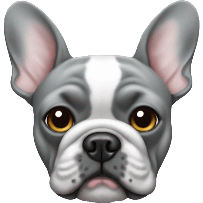 Jewish Gray French bulldog emoji