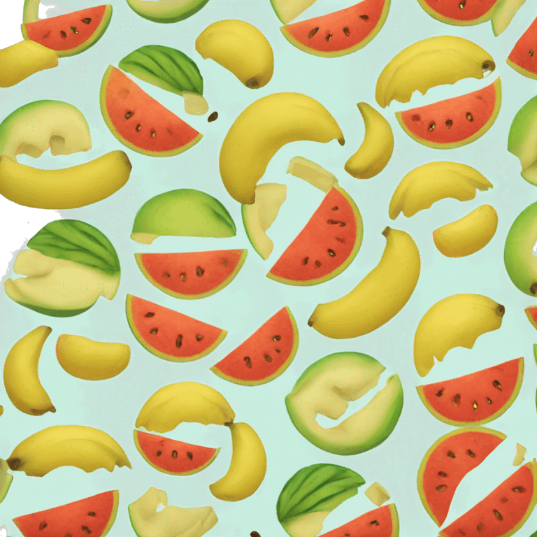 Fruit cut on a plate  emoji