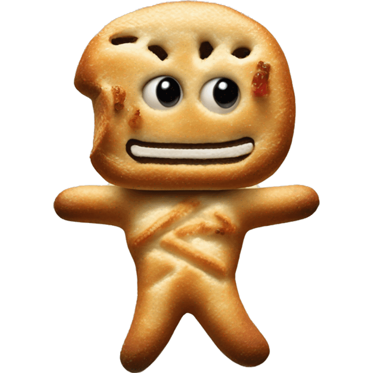 Voodoo doll toasted bagel emoji