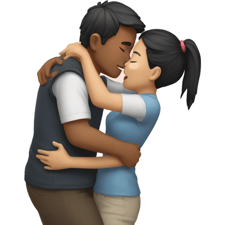 Hug kiss asia emoji