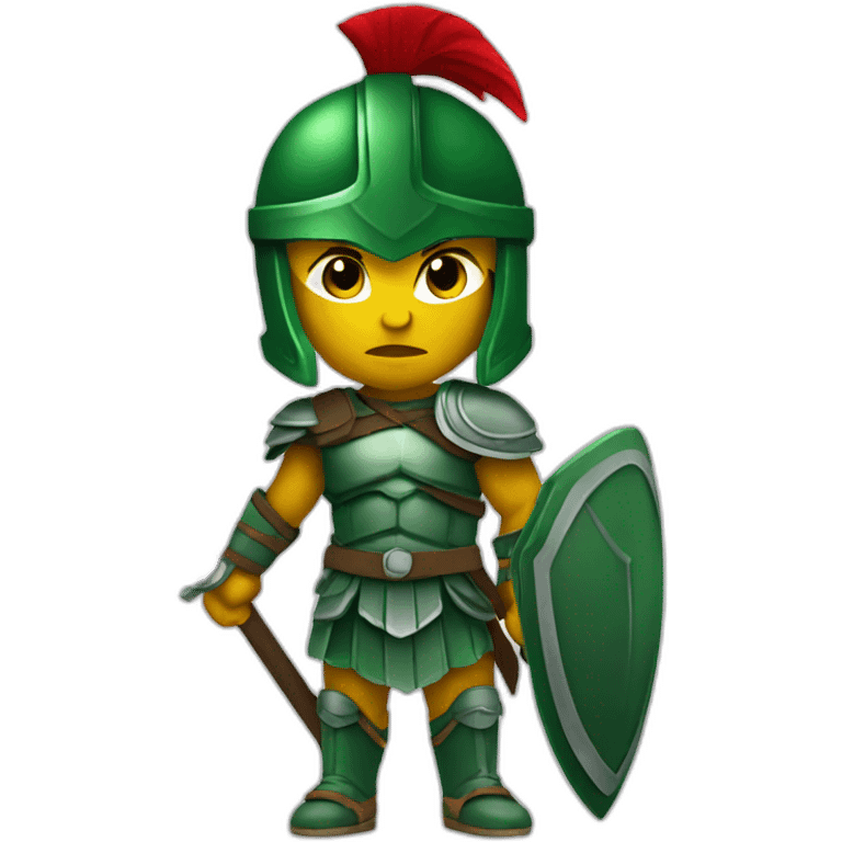 Green spartan warrior   emoji