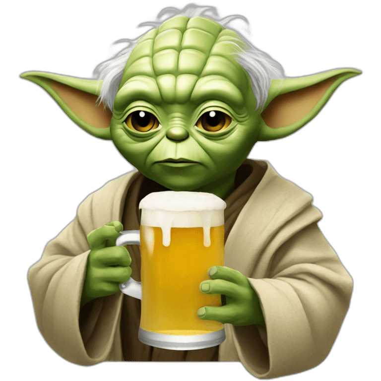 Yoda take a beer emoji