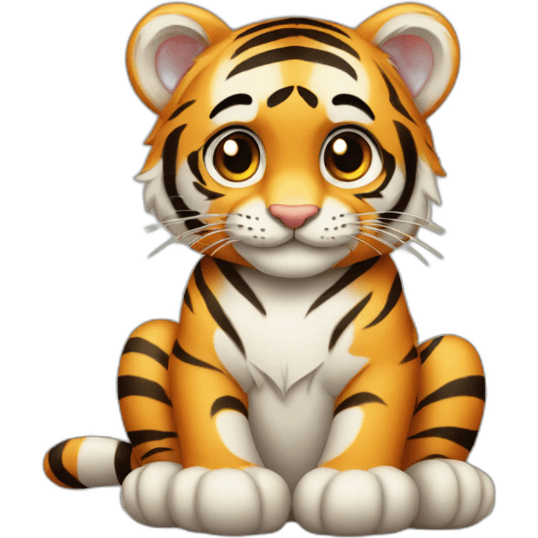 tiger cub sitting emoji