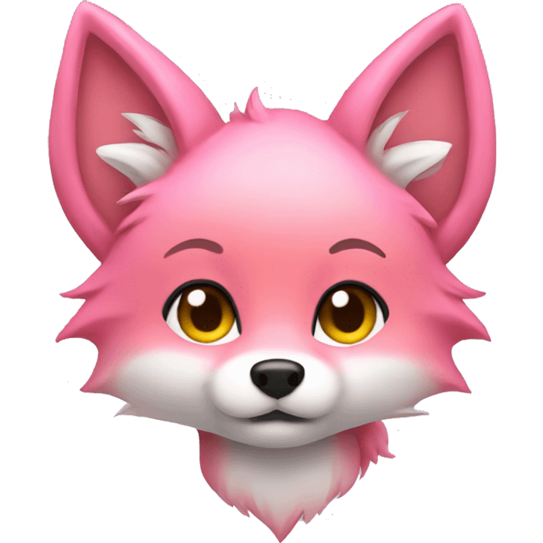 chibi pink fox head emoji