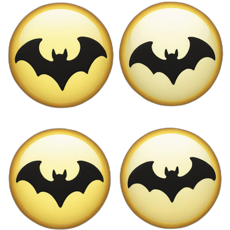 bat signal with a flex emoji instead of a bat emoji