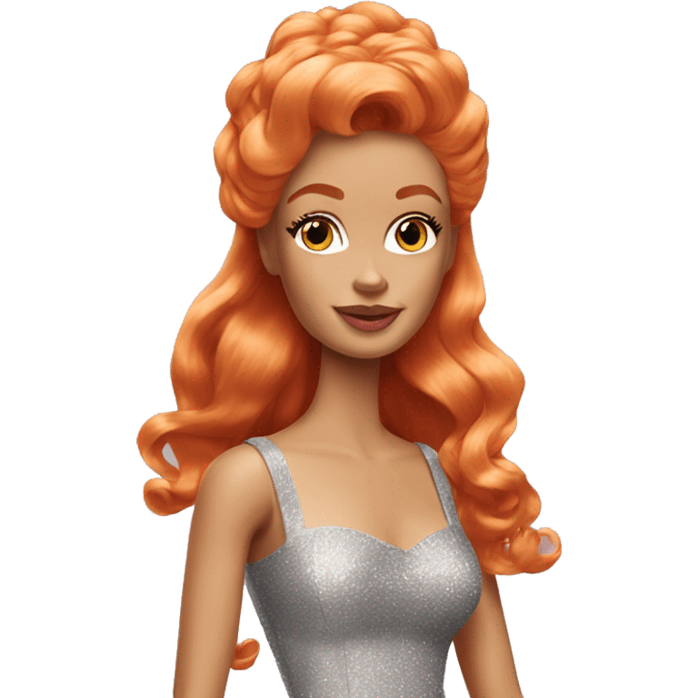 glamorous ginger barbie  emoji