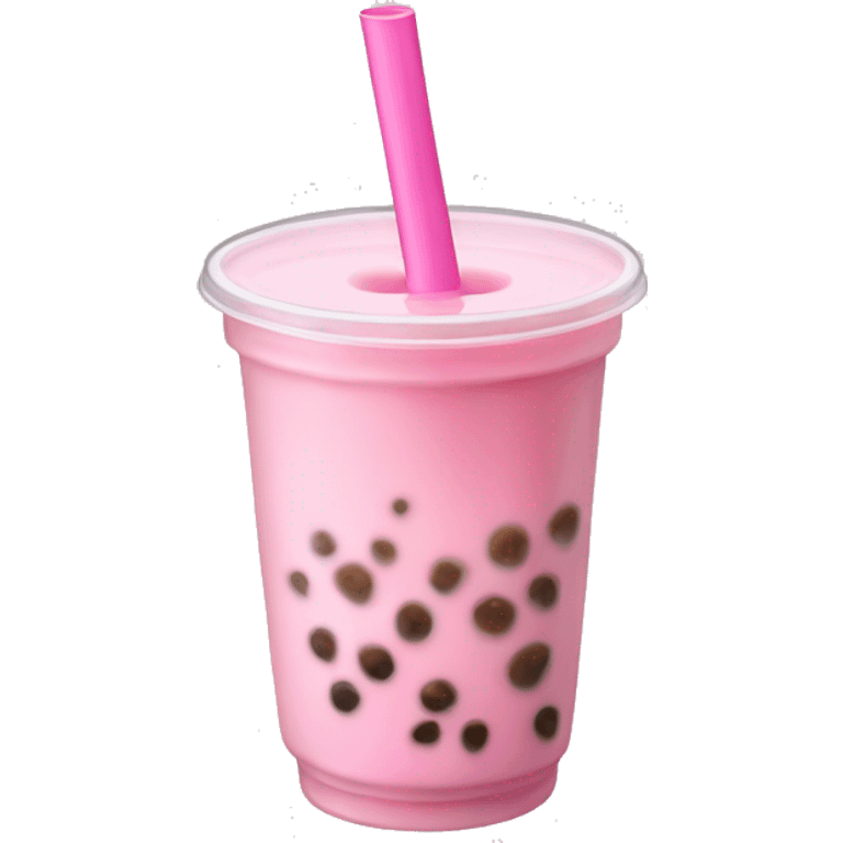 Bubble tea pink milk emoji