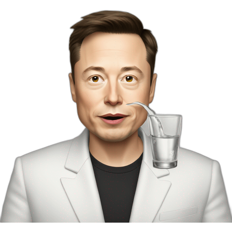 Elon musk drinking vodka emoji