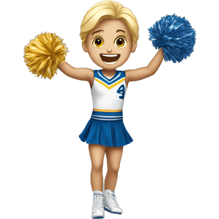 cheerleader cheering boy emoji