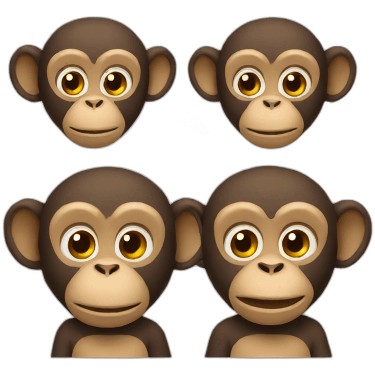 3 monkeys emoji