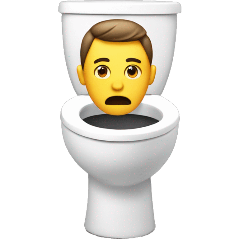 A head coming out of a toilet  emoji