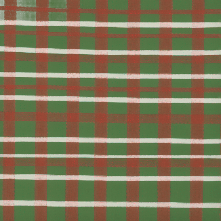 Realistic green,red,and white plaid flat place mat. emoji