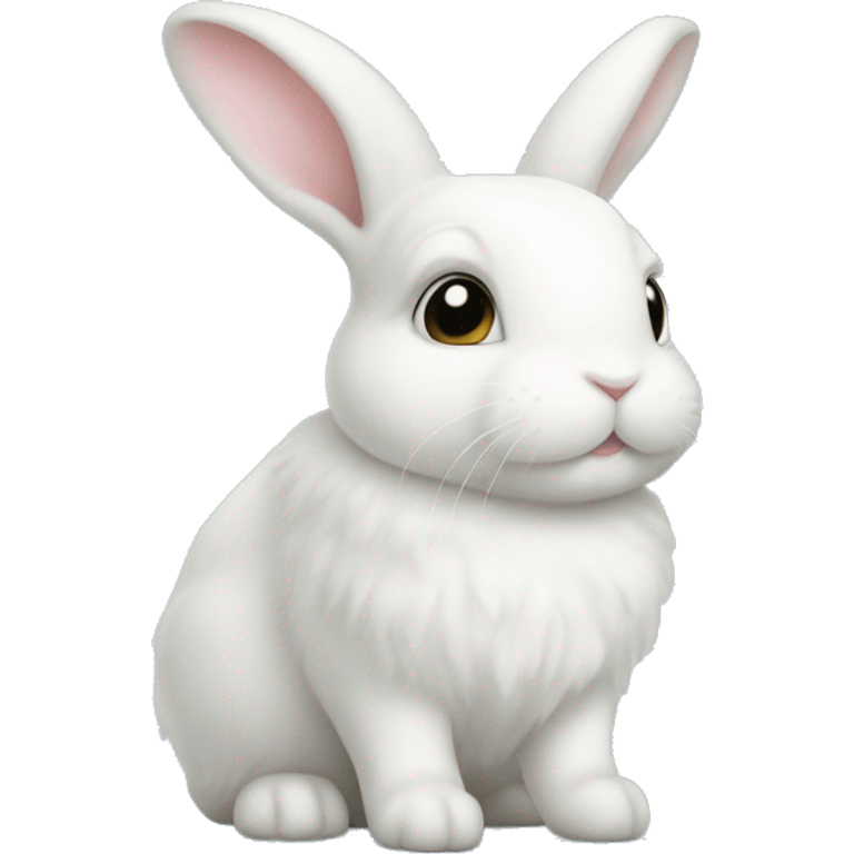 White blanc de hotot bunny emoji