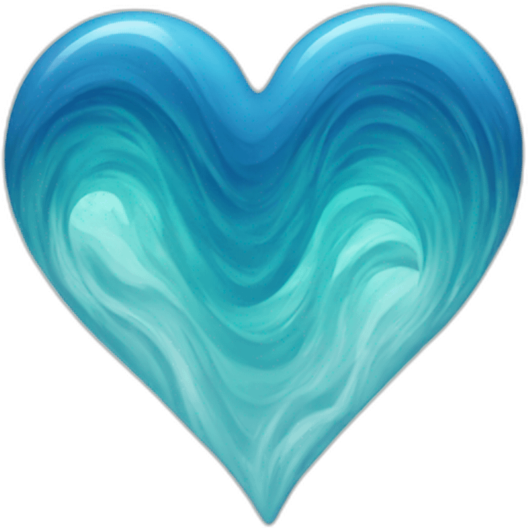 water heart wave emoji