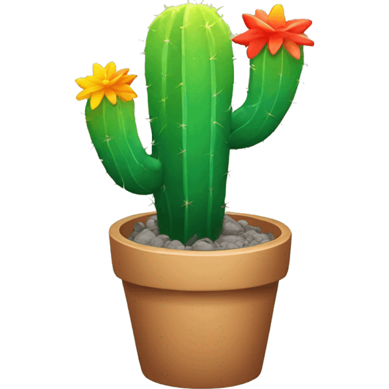 Rainbow cactus emoji