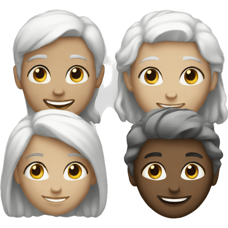 4 Friends white  emoji