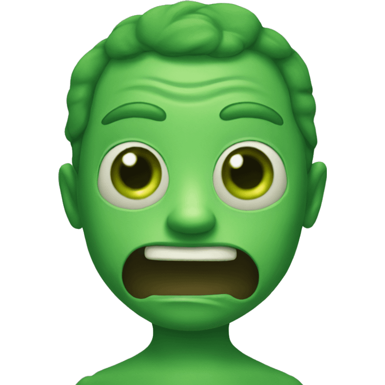 little green guy creepy emoji