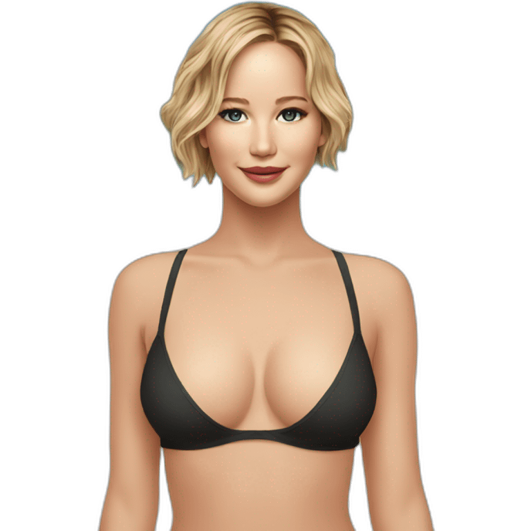 Jennifer Lawrence in bikini emoji