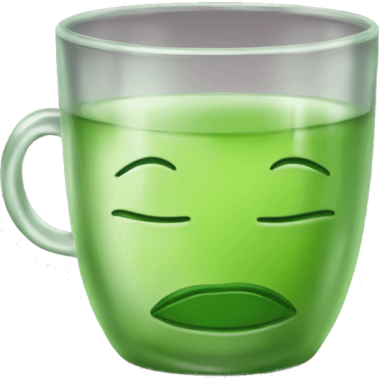 green tea in glass cup emoji