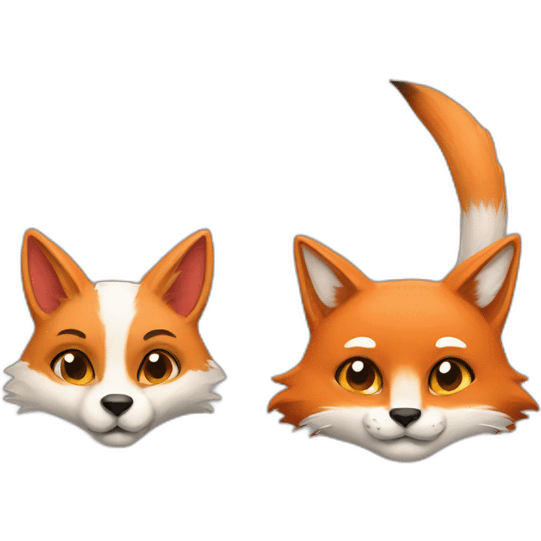 Fox and cat emoji