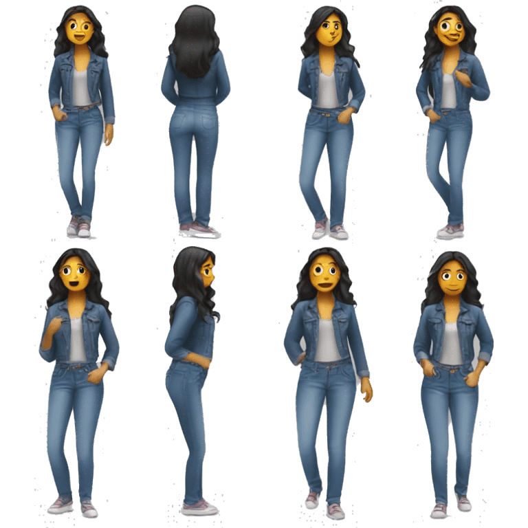 A desi young women in jeans emoji