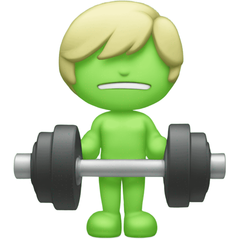 Dumbbell light green #BDFFAC emoji