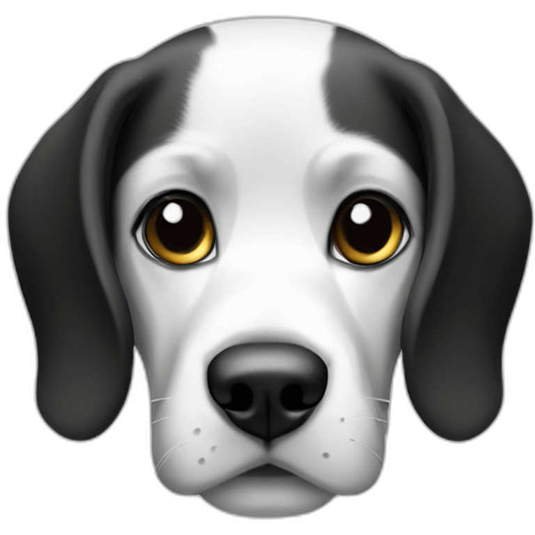 beagle dog black and white emoji