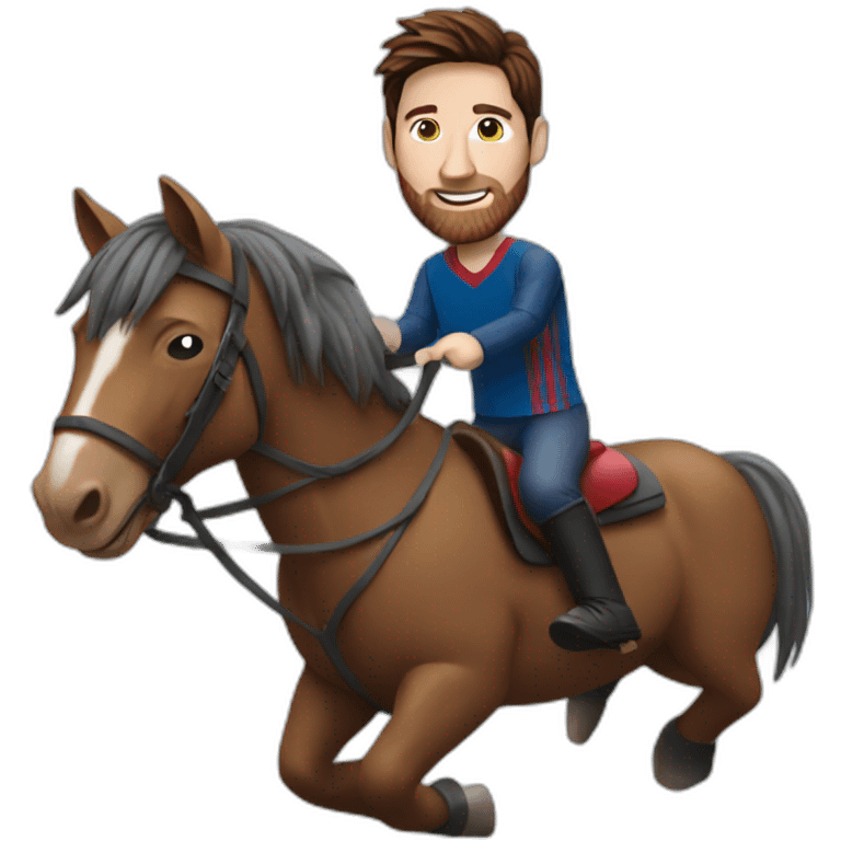 messi riding a horse emoji