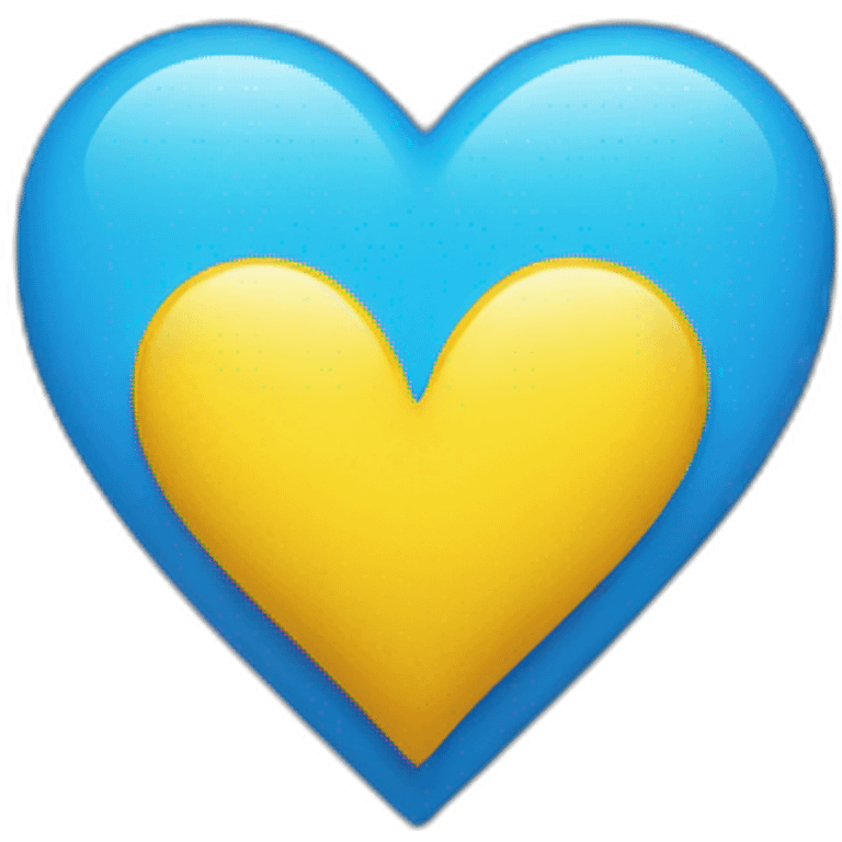 Yellow blue heart emoji