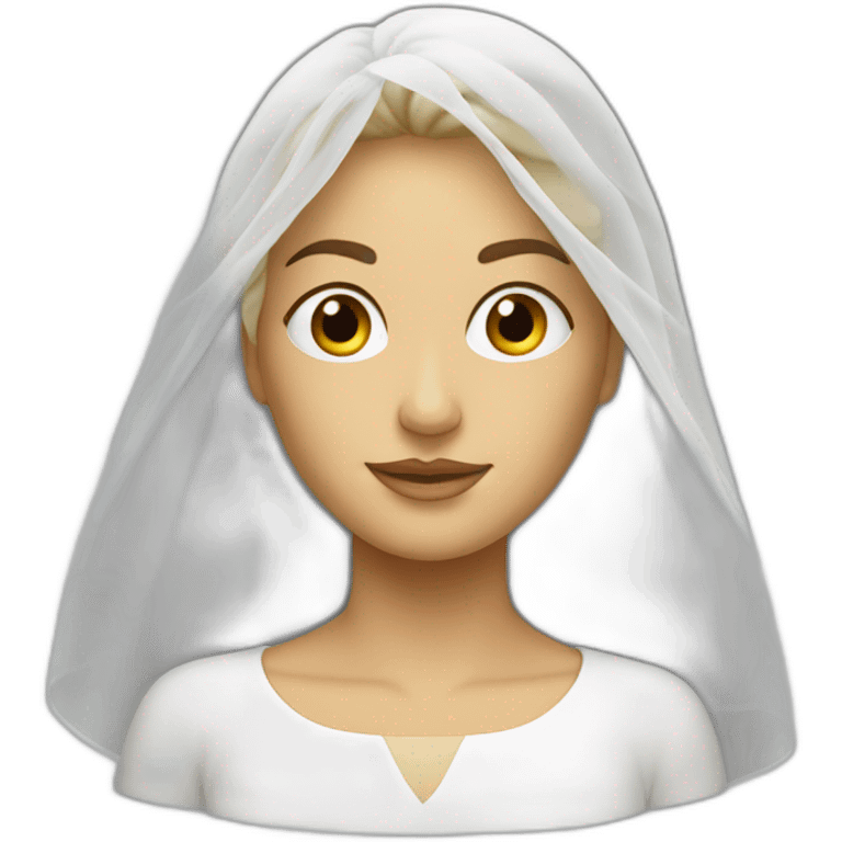 Femme blanche avec un voile emoji