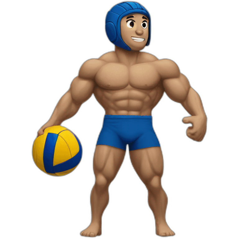 Muscular water polo player emoji