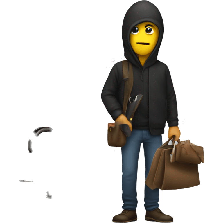 Thief with a wallet emoji