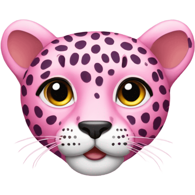 Pink leopard emoji