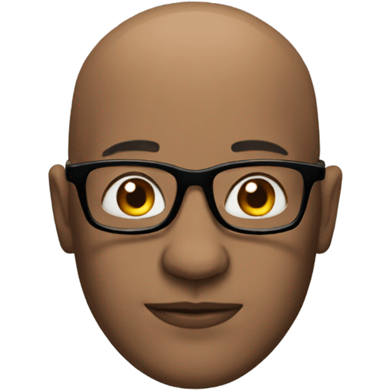 bald man in glasses emoji