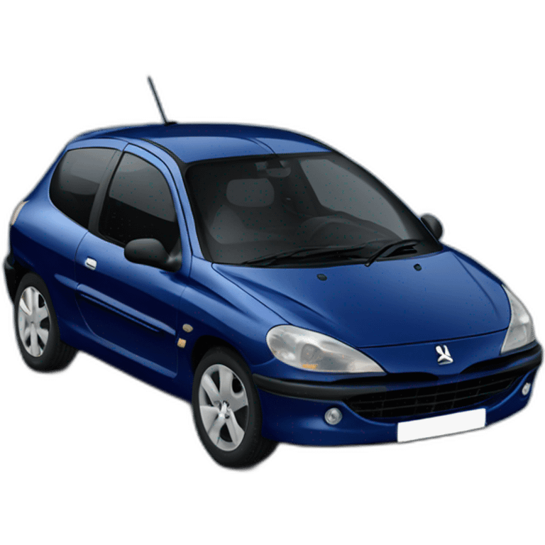 a dark blue Peugeot 206 emoji