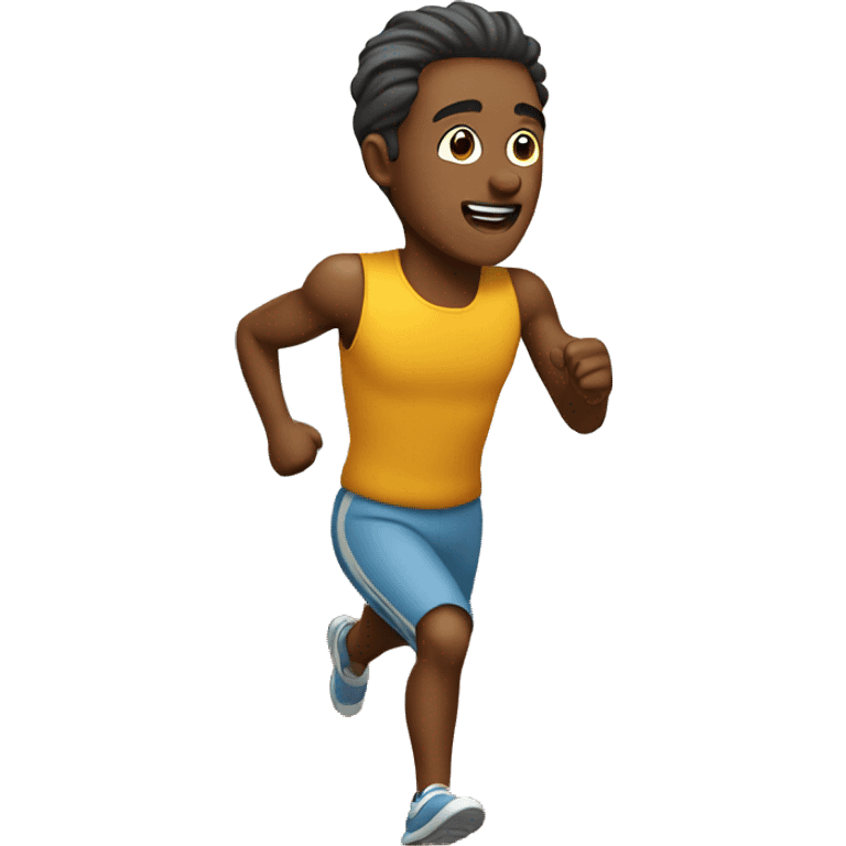 running guy looking back emoji