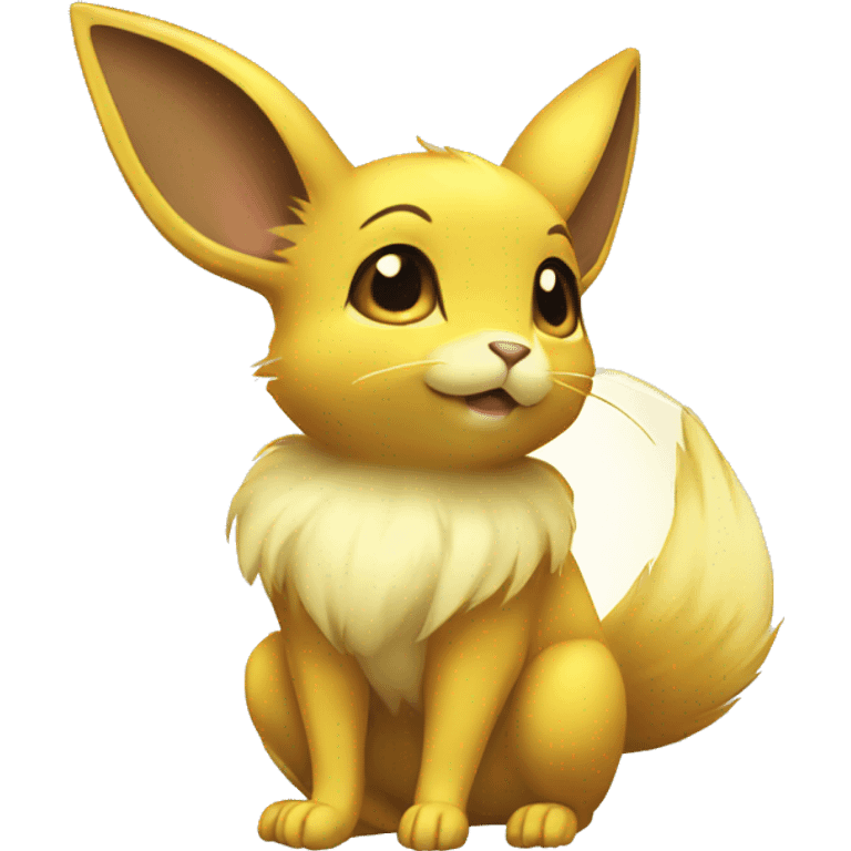 Shiny Yellow Electric Mouse Eevee emoji